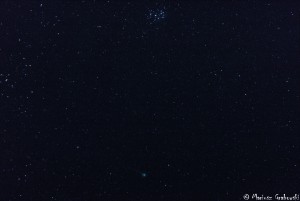 Kometa C2014 Q2 Lovejoy i Plejady 